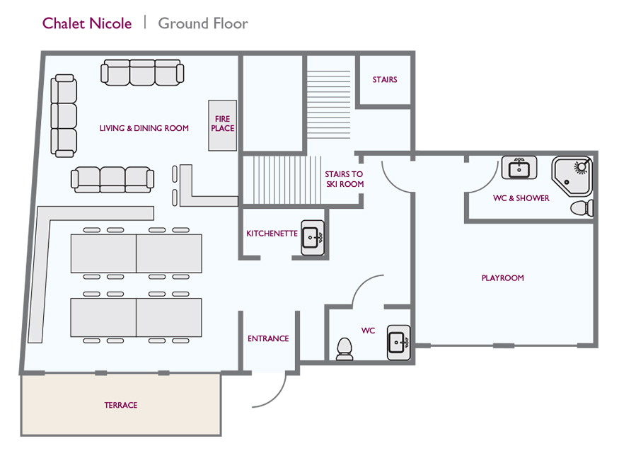 Chalet Nicole (Family) La Plagne Floor Plan 2